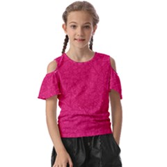 Pink Abstract Crimson Triangle Kids  Butterfly Cutout T-shirt by Posterlux