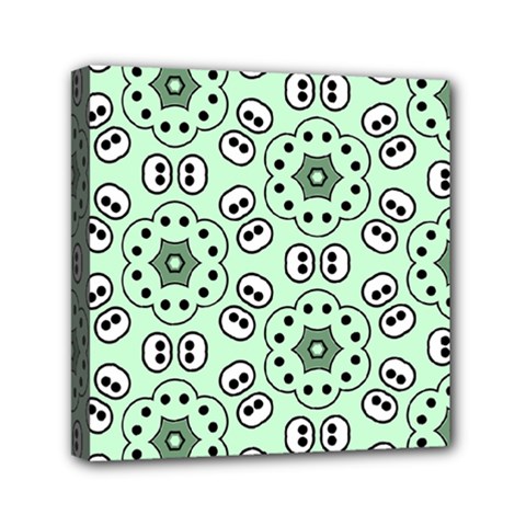 Texture Dots Pattern Mini Canvas 6  X 6  (stretched) by anzea