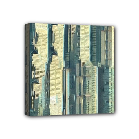 Texture Abstract Buildings Mini Canvas 4  X 4  (stretched) by anzea