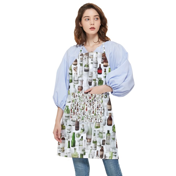 Bottle Chic Print Patterns Pocket Apron