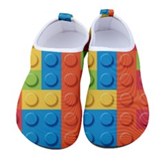 Lego Bricks, Colorful Dots Background Men s Sock-style Water Shoes by kyorashop23