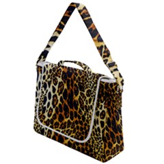 Leopard Skin Texture, Macro, Brown Box Up Messenger Bag by kyorashop23