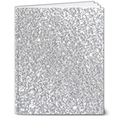 Silver Glitter Texture, Light Creative Background 8  X 10  Softcover Notebook by kyorashop23