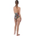 Madhubani Art A Plunge Cut Halter Swimsuit View2