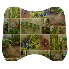 Garden Sanctuary Photo Collage Print Velour Head Support Cushion by dflcprintsclothing