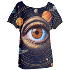 Eye Of The Universe (ai) Women s Oversized T-shirt by dflcprintsclothing