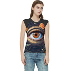 Eye Of The Universe (ai) Women s Raglan Cap Sleeve T-shirt by dflcprintsclothing