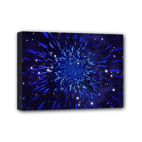 Star Universe Space Starry Sky Mini Canvas 7  X 5  (stretched) by anzea