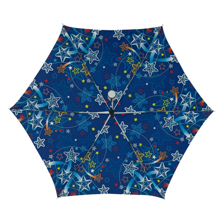 Christmas Stars Pattern Star Automatic Folding Umbrella with Case (Small)