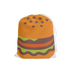 Hamburger Drawstring Pouch (large) by anzea