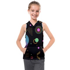 Colartive, Aesthetic, Amoled, Black, Colorful, Desenho Kids  Sleeveless Hoodie by kyorashop23