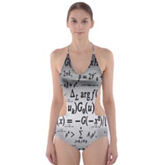 Math Formula Cut-out One Piece Swimsuit by Bedest