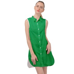 Green Lego Texture, Lego Background, Lego Texture, Green Sleeveless Shirt Dress by kyorashop23