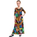 Lego, Toy Block, Colorfulness Kids  Quarter Sleeve Maxi Dress View1