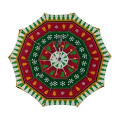 Christmas Time Pattern Christmas Ornament Automatic Folding Umbrella With Case (large) by Bedest