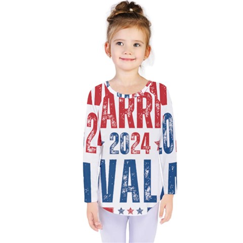 Kamala Harris 2024 Walz Kids  Long Sleeve T-shirt by Safari