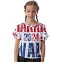 Kamala Harris 2024 Walz Kids  Cut Out Flutter Sleeves View1