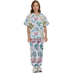 Leaf Seamless Pattern  Kids  T-shirt And Pants Sports Set by Safari