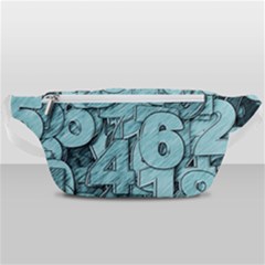 Blue Digits Background, Artwork, Numbers Waist Bag  by kyorashop23