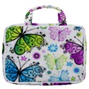 Butterflies, Abstract, Background, Colorful Travel Toiletry Bag With Hanging Hook View2