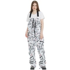 Embrace The Magic Inspirational Phrase Pattern Women s Front Zip Ski And Snowboard Bib Pants by dflcprintsclothing