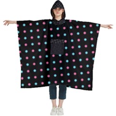 Pattern Dots Wallpaper Seamless Women s Hooded Rain Ponchos by Salmanaz77