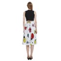 Seamless Pattern Nature Flowers A-Line Full Circle Midi Skirt With Pocket View4