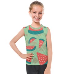 Watermelon Dots Summer Pattern Kids  Mesh Tank Top by Bedest