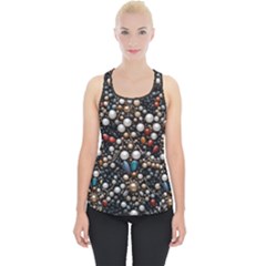 Pearls And Stones Piece Up Tank Top by dedoma