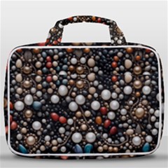 Pearls And Stones Travel Toiletry Bag With Hanging Hook by dedoma