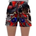 Confederate Flag Usa America United States Csa Civil War Rebel Dixie Military Poster Skull Sleepwear Shorts View1