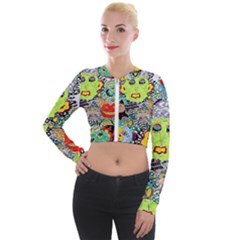 Supersonic Monster Mash Long Sleeve Cropped Velvet Jacket by chellerayartisans