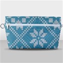 Blue Winter Knitted Texture, Blue Winter Background, Knitted Texture Handbag Organizer View1