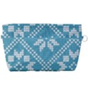 Blue Winter Knitted Texture, Blue Winter Background, Knitted Texture Handbag Organizer View2