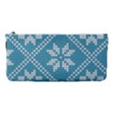 Blue Winter Knitted Texture, Blue Winter Background, Knitted Texture Handbag Organizer View3