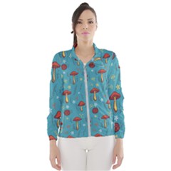 Whimsical Mushroom Pattern Women s Windbreaker by Drawde