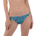 Whimsical Mushroom pattern Ring Detail Bikini Bottoms View1