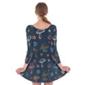 Whimsical Mushrooms pattern Long Sleeve Velvet Skater Dress View2