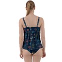 Whimsical Mushrooms pattern Twist Front Tankini Set View2