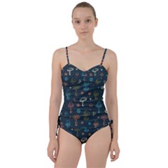 Whimsical Mushrooms Pattern Sweetheart Tankini Set by Drawde