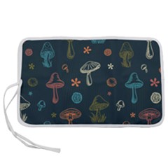 Whimsical Mushrooms Pattern Pen Storage Case (l) by Drawde