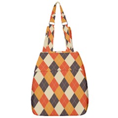 Halloween Argyle Pattern  Center Zip Backpack by Safari