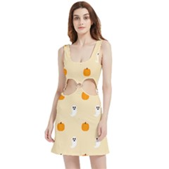 Pumpkin And Boo Crew Halloween  Velour Cutout Dress by Safari