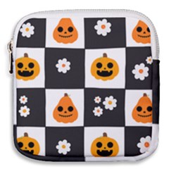 Seamless Halloween Pattern With Smiling Pumpkin 20240926 161714 0000 Mini Square Pouch by Safari