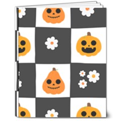 Seamless Halloween Pattern With Smiling Pumpkin 20240926 161714 0000 8  X 10  Hardcover Notebook by Safari