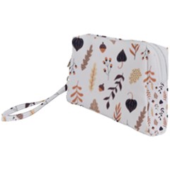 Autumn Seamless Leaves Pattern  Wristlet Pouch Bag (small) by Safari