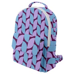 Purple Blue Pattern Flap Pocket Backpack (small) by ytdream