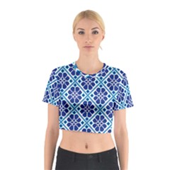 Illustration Of Ukrainian Folk Seamless Pattern Ornament Ethnic Ornament Cotton Crop Top by Grandong