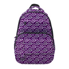 Violet White Pattern Carry-on Travel Backpack by ytdream