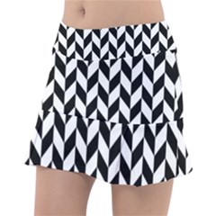 Black And White Pattern Classic Tennis Skirt by ytdream